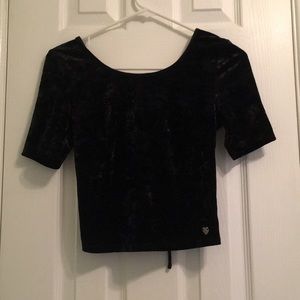 Black Velvet Kendall and Kylie Crop Top